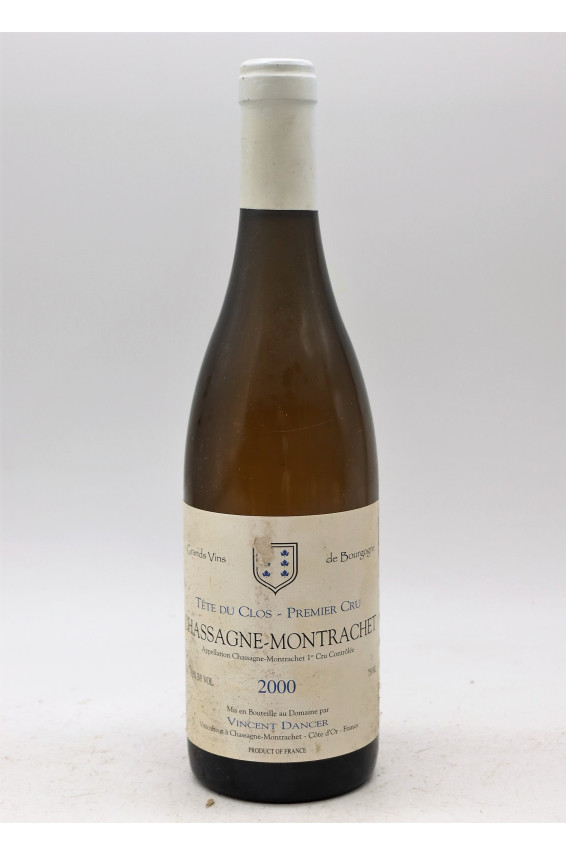 Vincent Dancer Chassagne Montrachet 1er cru Tête du Clos 2000