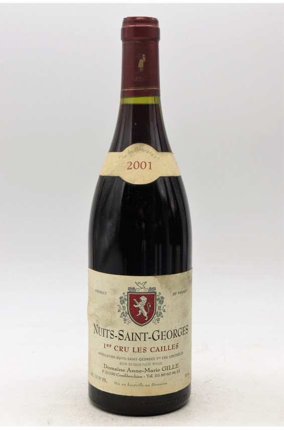 Anne Marie Gille Nuits Saint Georges 1er cru Les Cailles 2001