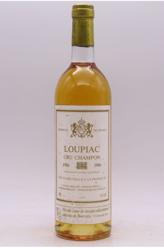 Yves Reglat Loupiac Cru Champon Crème de Tête 1986