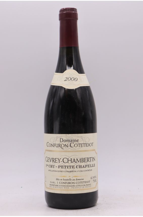 Confuron Cotetidot Gevrey Chambertin 1er cru Petite Chapelle 2000