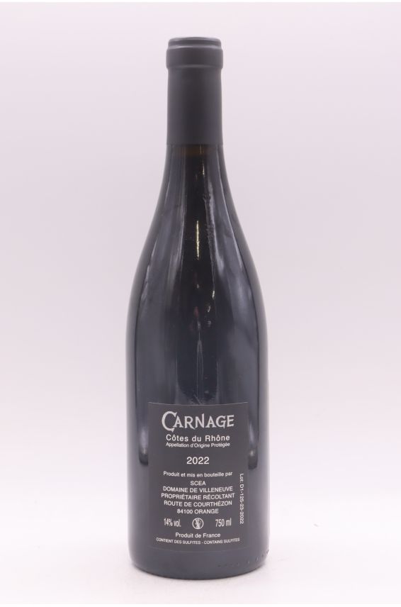 Domaine de Villeneuve Côtes du Rhône Carnage 2022