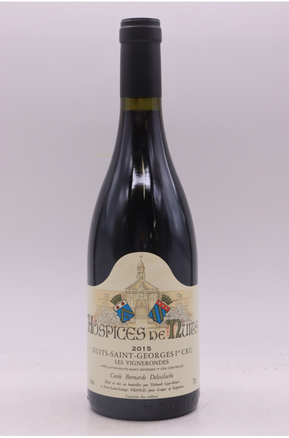 Hospices de Nuits Nuits Saint Georges 1er cru Les Vignerondes Cuvée Bernarde Delesclache 2015