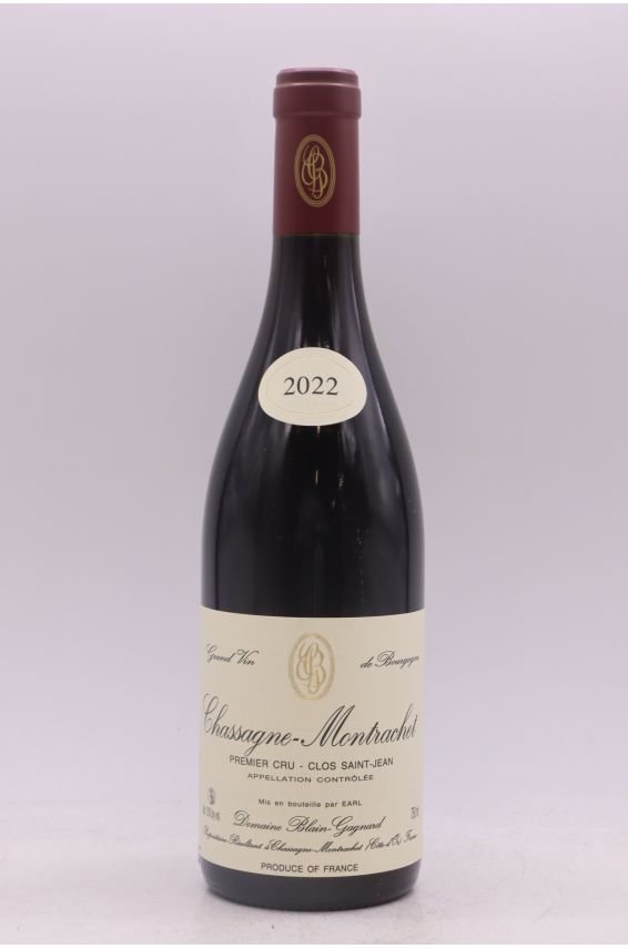 Blain Gagnard Chassagne Montrachet 1er cru Clos Saint Jean 2022 rouge