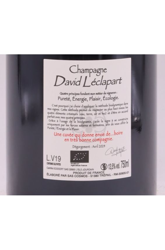 David Léclapart 1er cru l’Aphrodisiaque Pas Dosé LV19