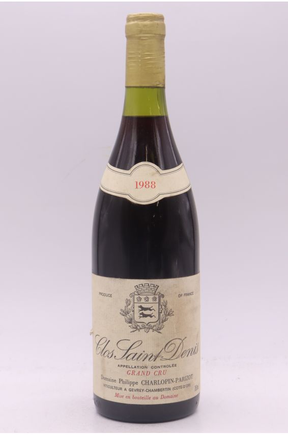 Philippe Charlopin Parizot Clos Saint Denis 1988