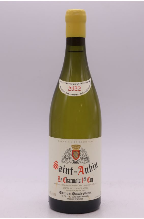 Thierry et Pascale Matrot Saint Aubin 1er cru Le Charmois 2022