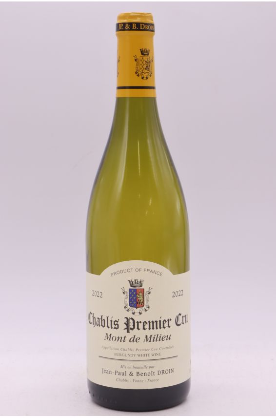 Jean Paul Droin Chablis 1er cru Mont du Milieu 2022