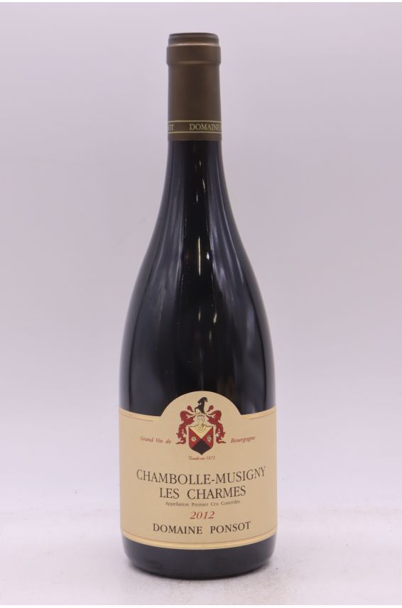 Ponsot Chambolle Musigny 1er cru Les Charmes 2012